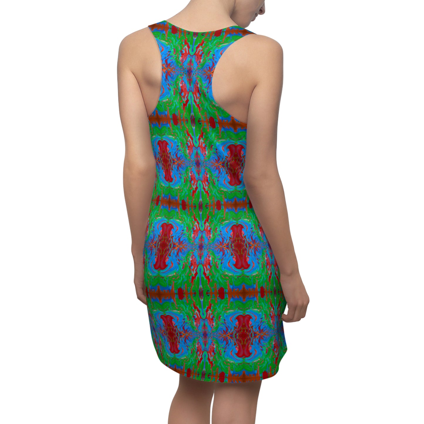 Kaleidoscope 1 - AI Art - Women's Cut & Sew Racerback Dress