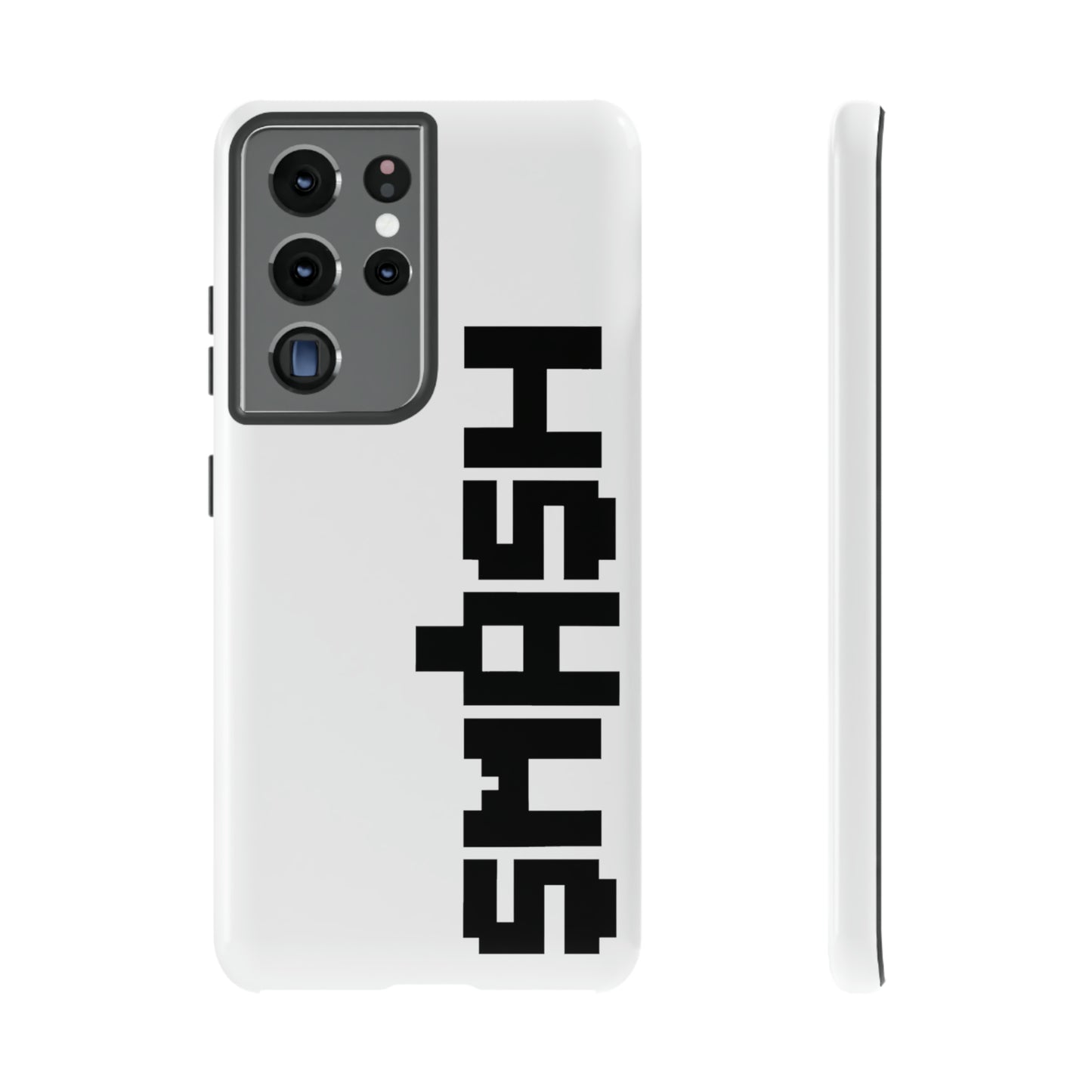 SMASH 8-Bit Logo Samsung Galaxy Phone Tough Cases (Versions S10-S21 Ultra, Plus, FE, E Available)