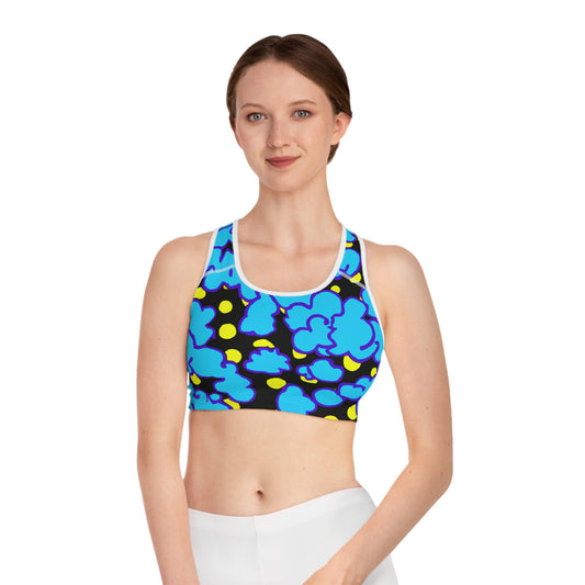 Blue Clouds - AI Art - Sports Bra (AOP)