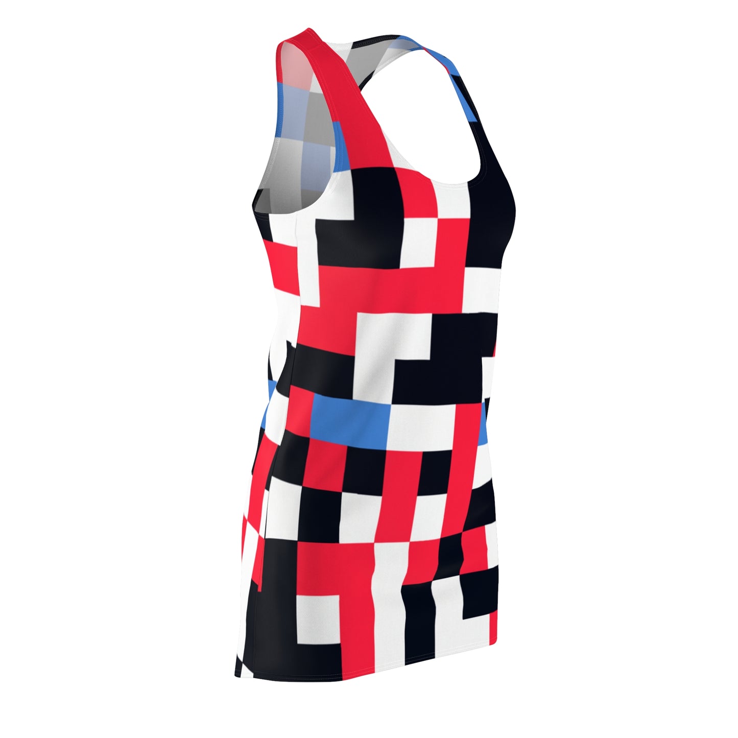 Colorful Pixelation 1 - AI Art - Women's Cut & Sew Racerback Dress (AOP)