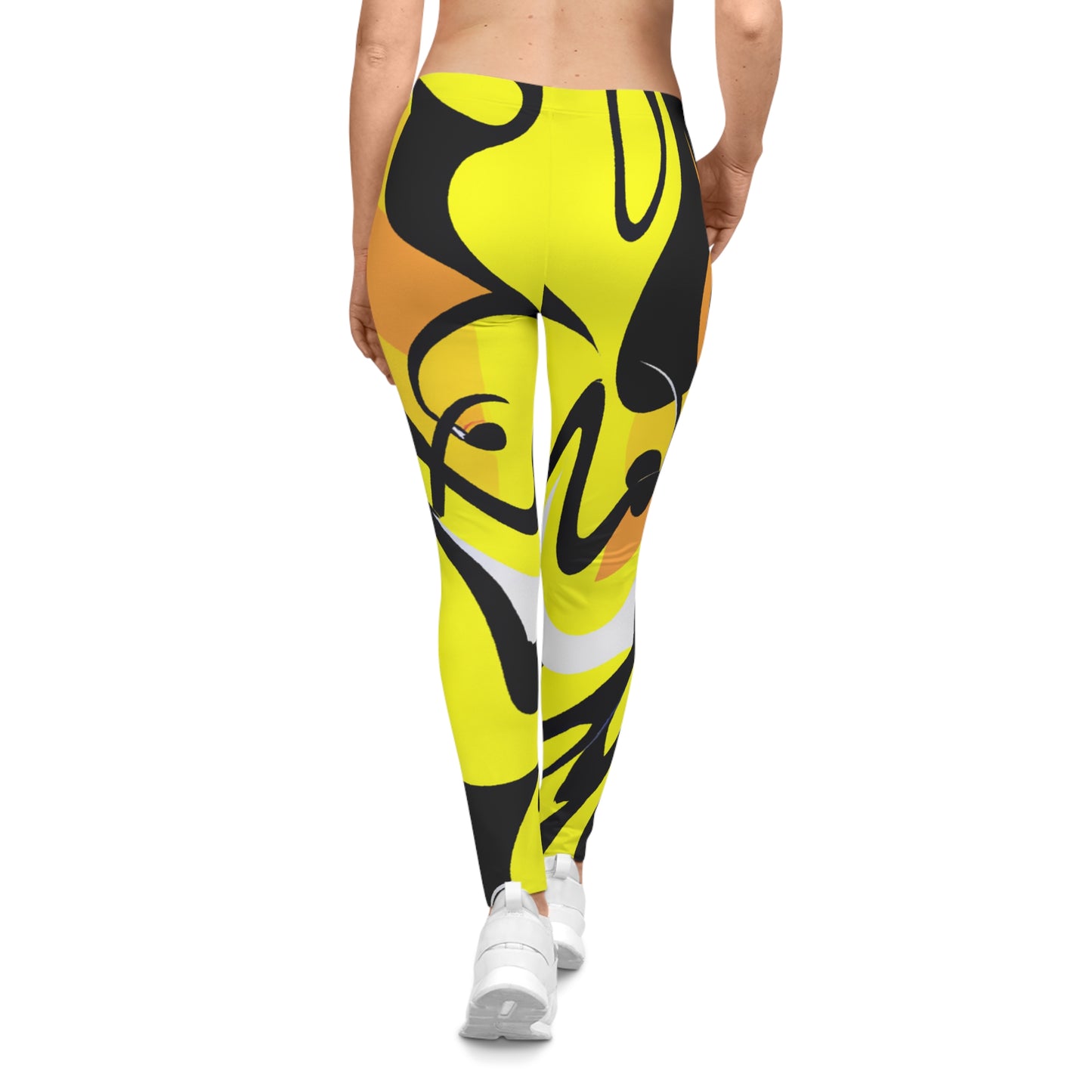 Tiger Swirl - AI Art - Women's Casual Leggings (AOP)