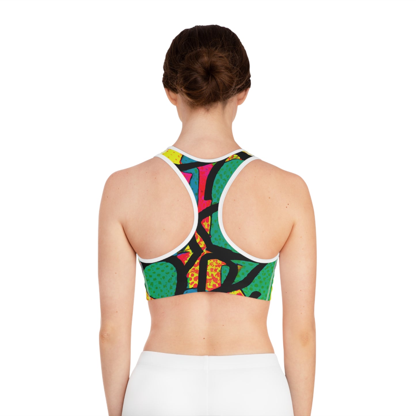 OG Comic Book Style Green-Yellow-Black-Etc - AI Art - Sports Bra (AOP)