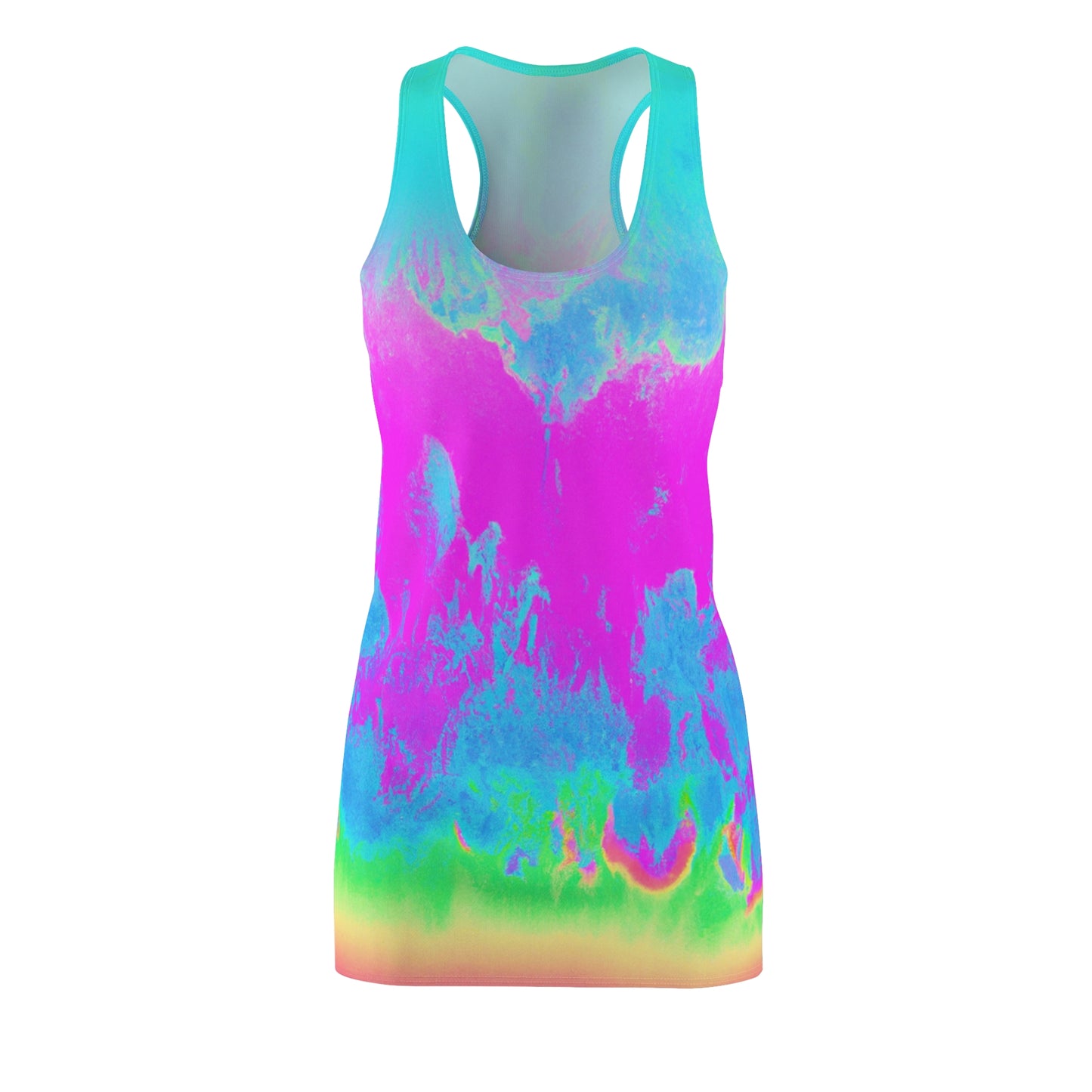 Hyperwave Pastel Splash - AI Art - Racerback Dress