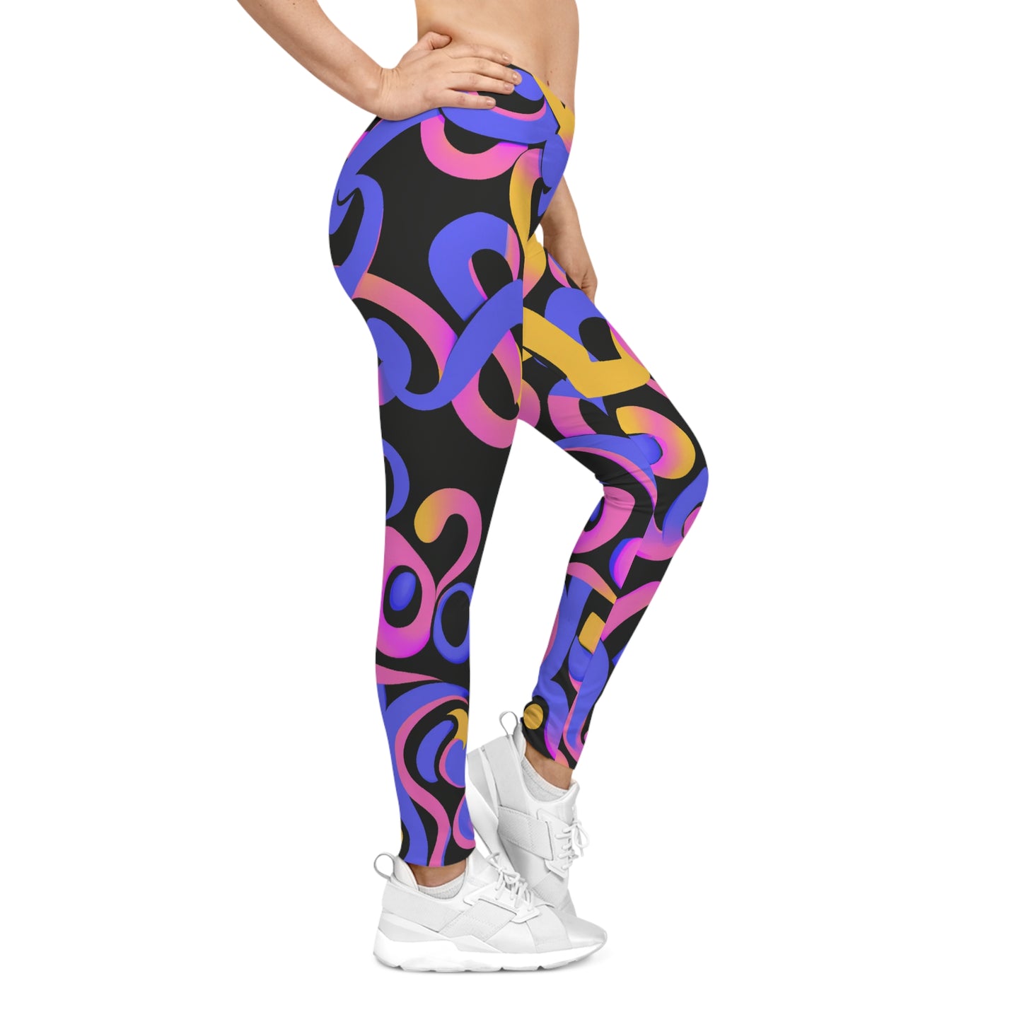 Psychedelic Octopus 1 - AI Art - Women's Casual Leggings (AOP)