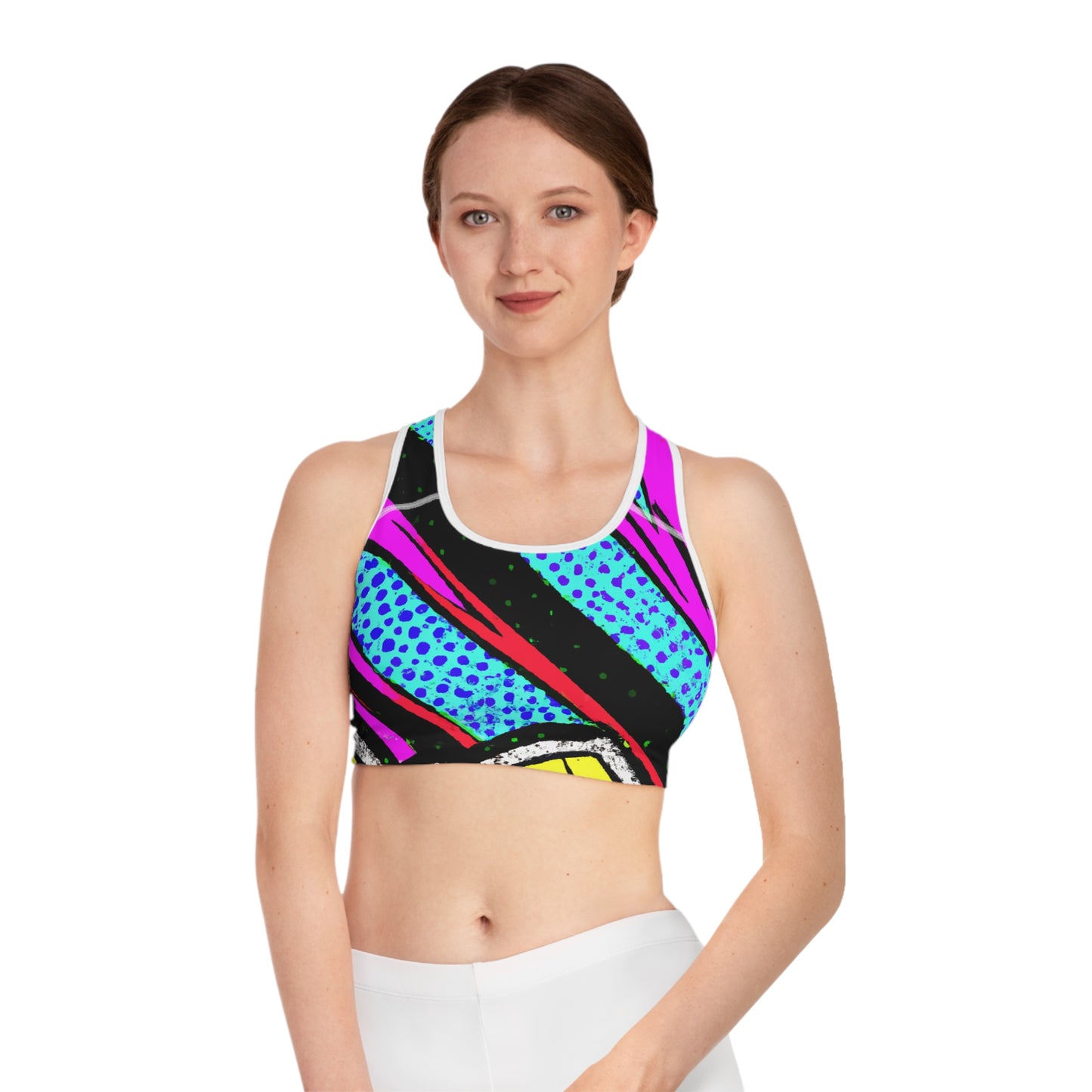 Cartoon Graphics 1 - AI Art - Sports Bra (AOP) - Made in USA