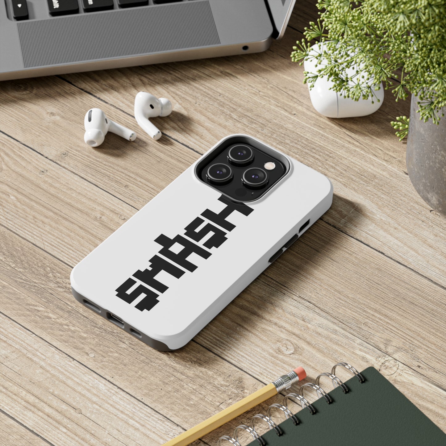 SMASH Logo 8-Bit iPhone Cases - AI Art - Tough Phone Cases (iPhone Versions 7-15pro & X Available)