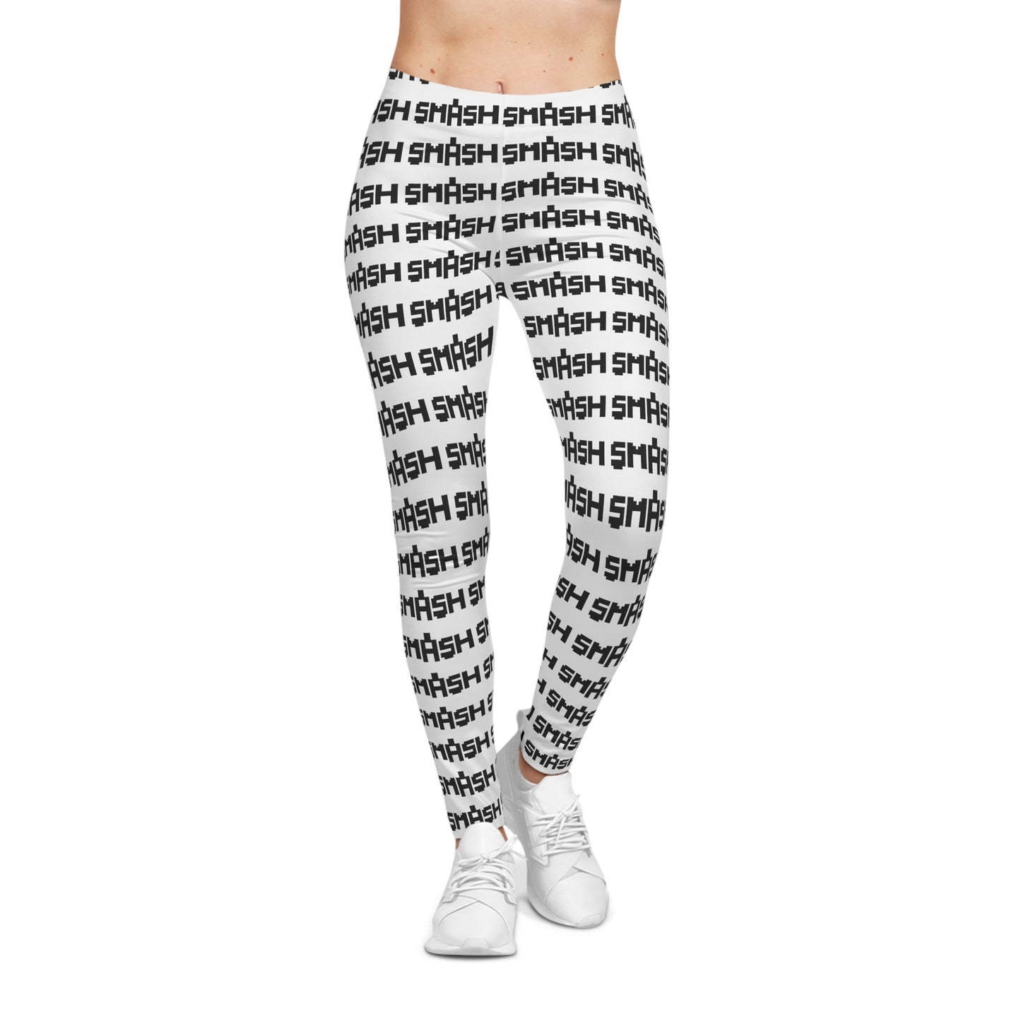 SMASH 8-bit Logos 2 - AI Art - Women's Casual Leggings