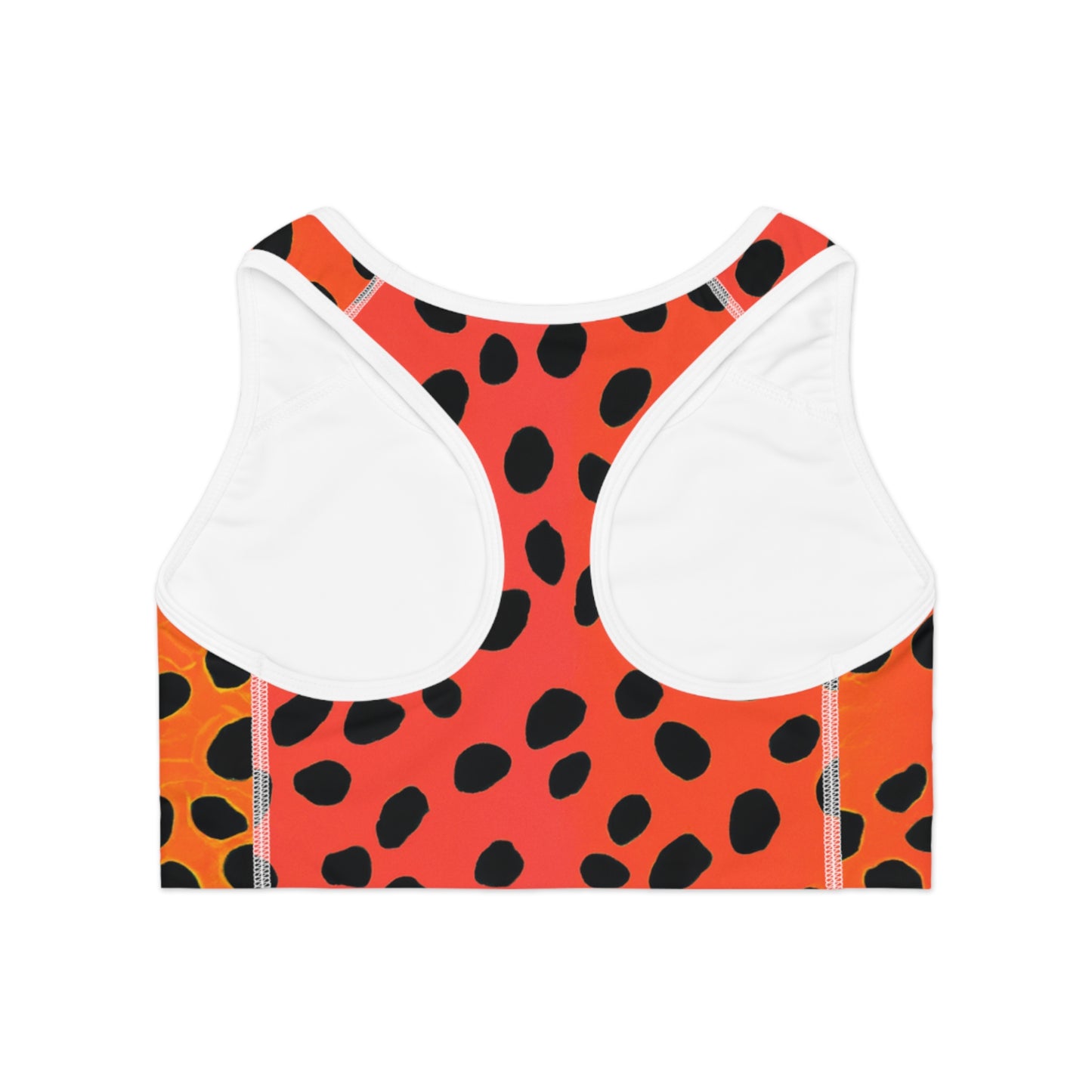 Orange Leopard - AI Art - Sports Bra (AOP)