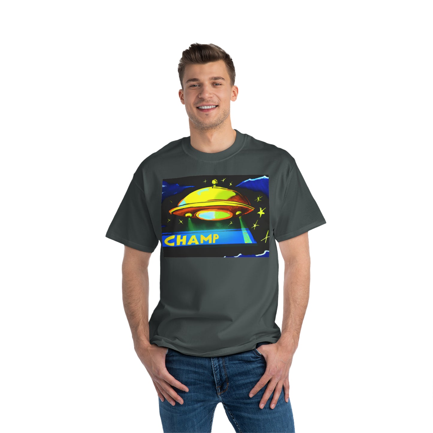 UFO CHAMP 6 - AI Art - Beefy-T® T-Shirt - (S - 6XL Sizes, Multiple Colors)