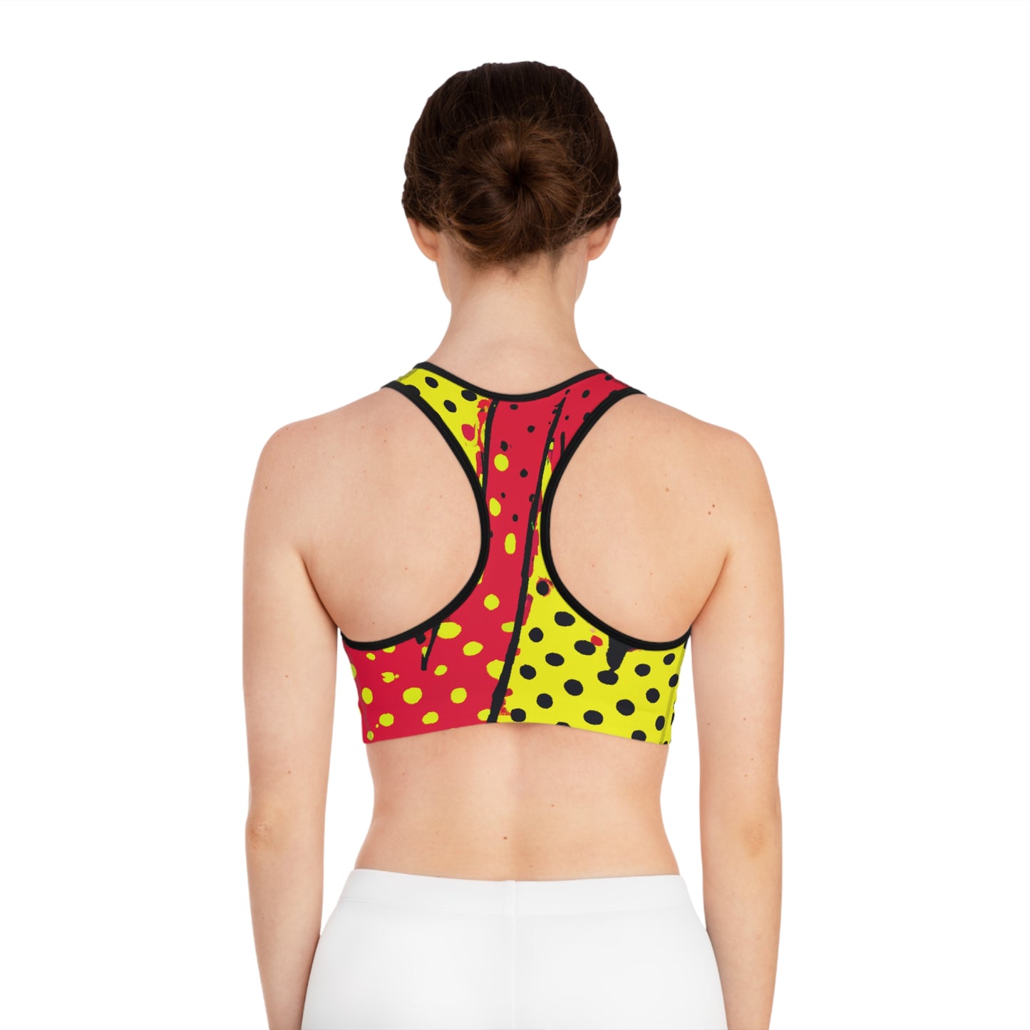 Mustard & Ketchup w/ Polka Dots - AI Art - Sports Bra (AOP)