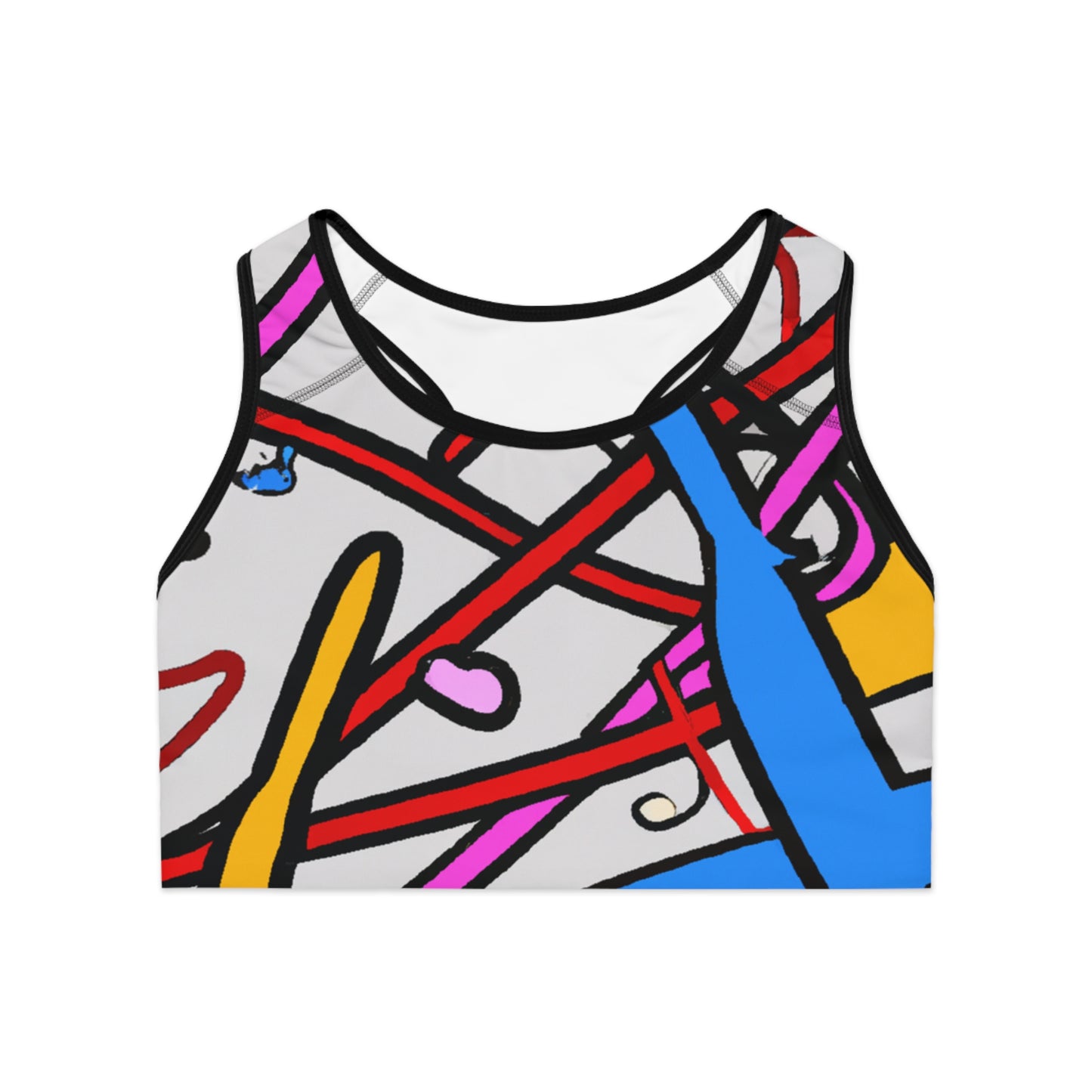 Cartoon Streamers - AI Art - Sports Bra (AOP)