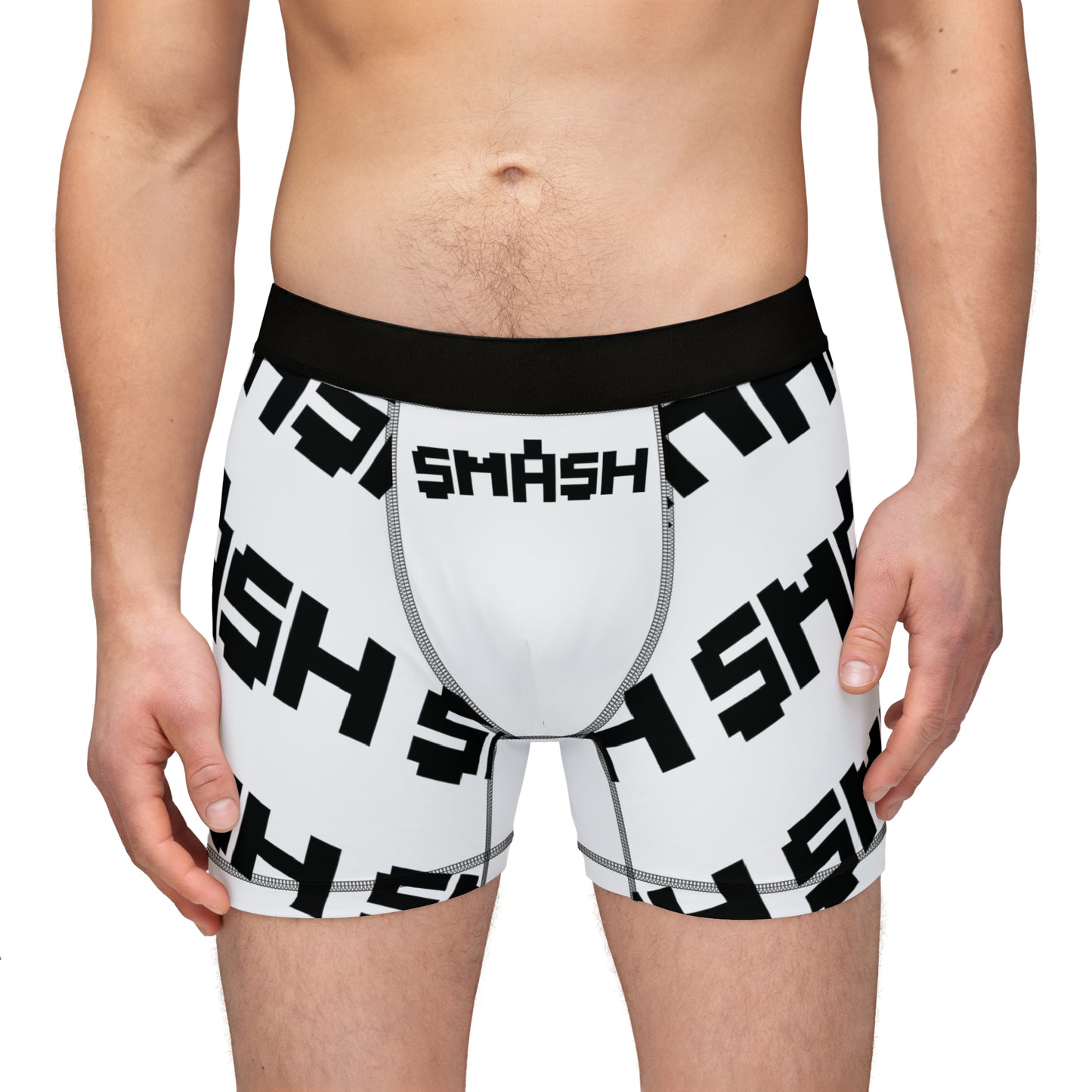 SMASH Logo 8-Bit - AI Art - Men's Boxers (AOP)