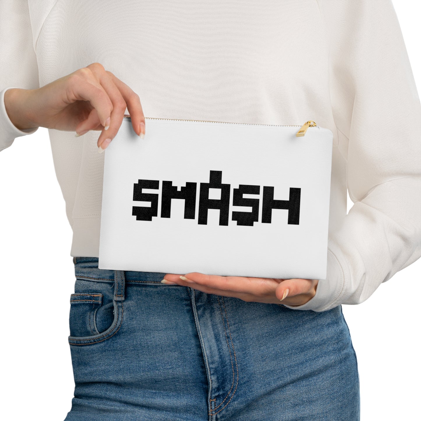 SMASH Logo 8-Bit Canvas Cosmetic Bag