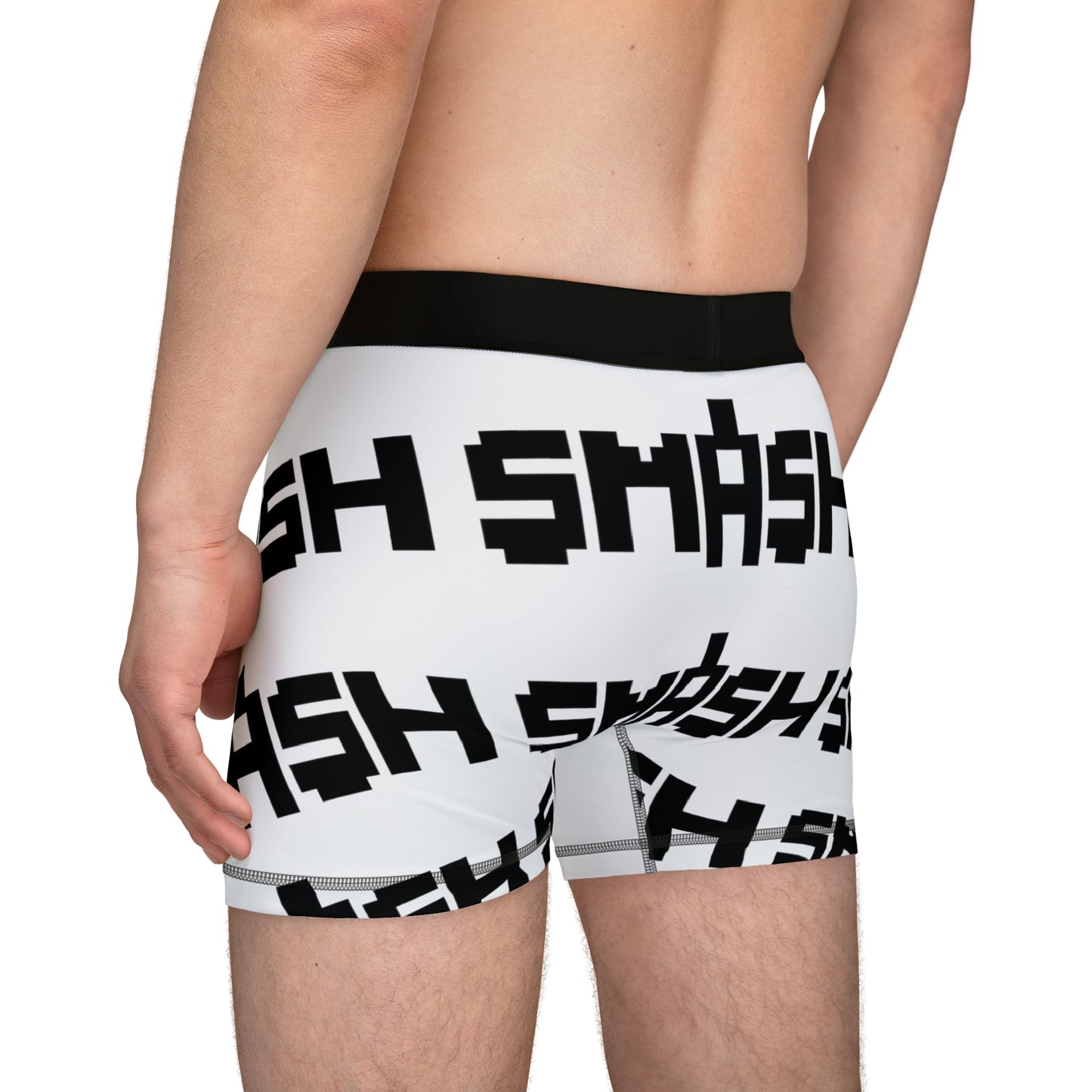 SMASH Logo 8-Bit - AI Art - Men's Boxers (AOP)