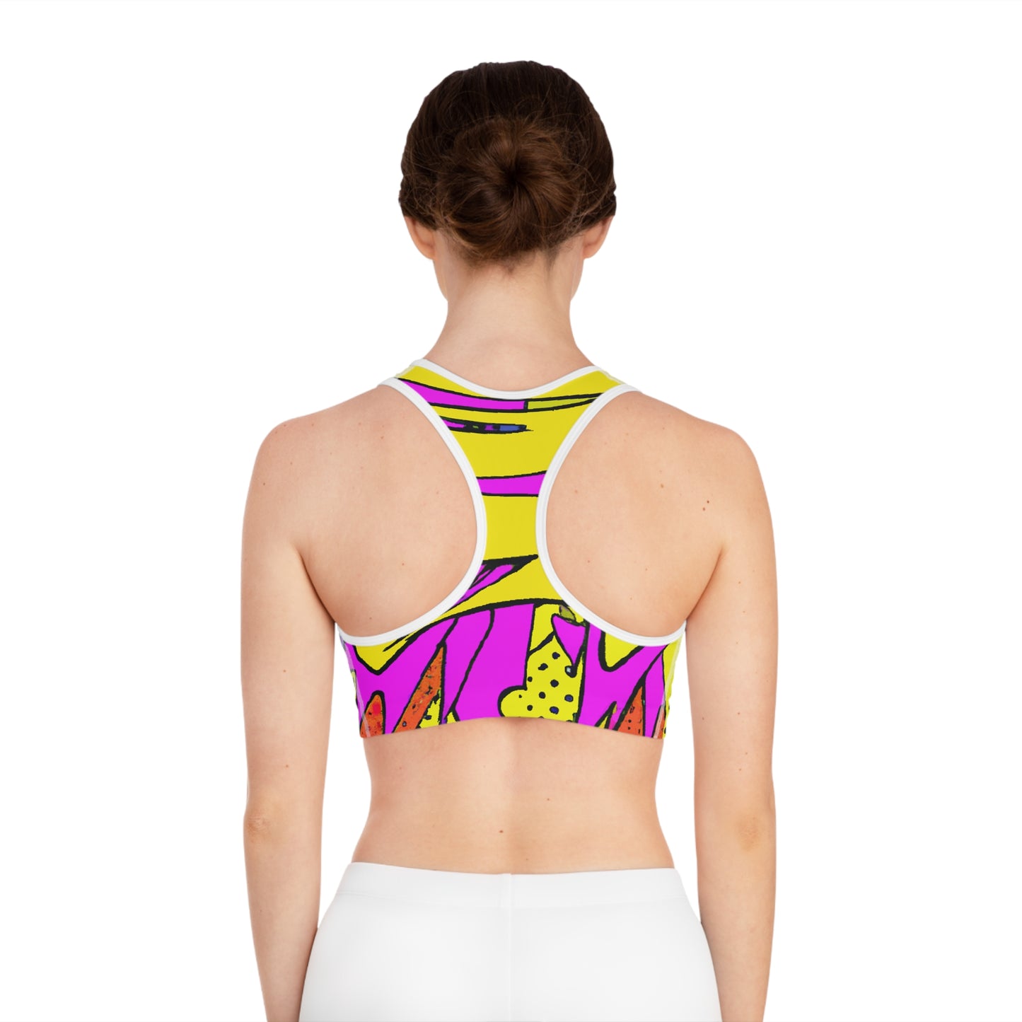 Pink Lemonade Thunder 1 - AI Art - Sports Bra (AOP) - Made in USA