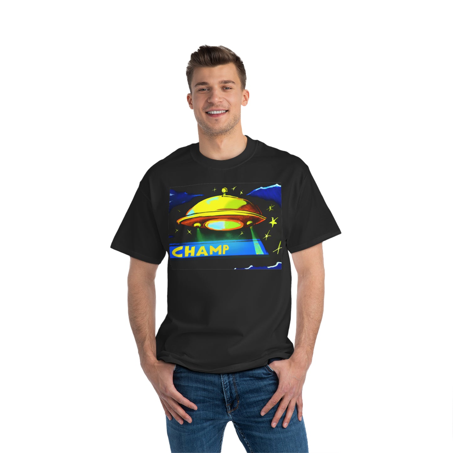 UFO CHAMP 6 - AI Art - Beefy-T® T-Shirt - (S - 6XL Sizes, Multiple Colors)