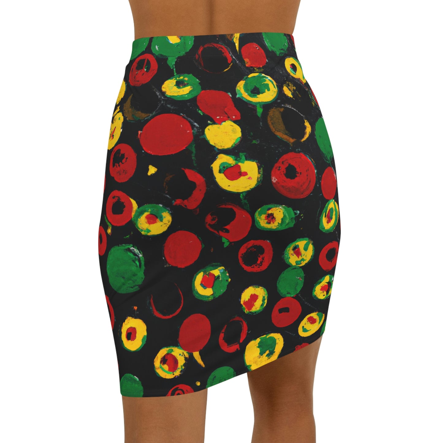 Polka Dot Acrylic Paint - AI Art - Women's Mini Skirt