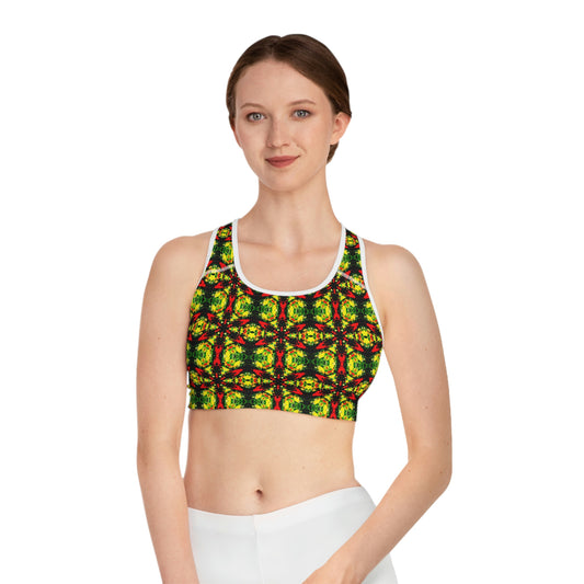 Rasta Star 2 - AI Art - Sports Bra