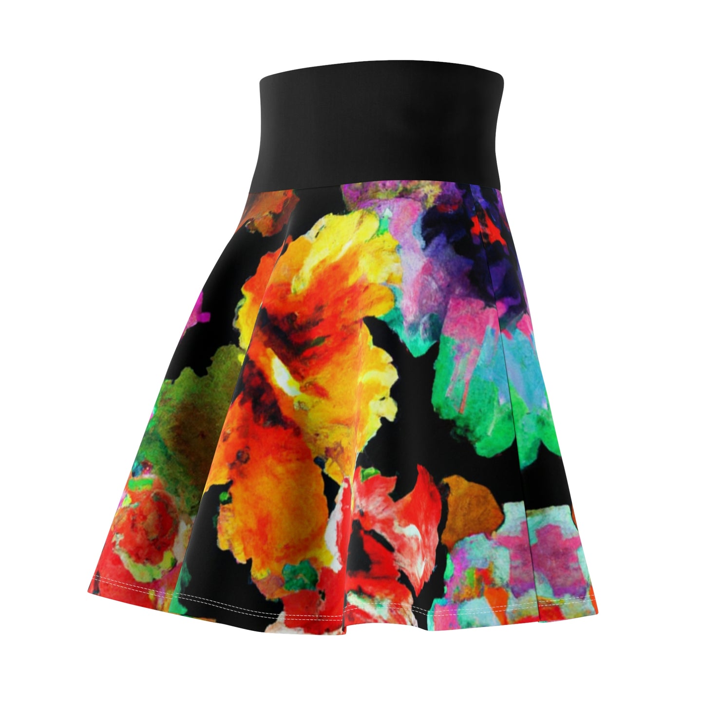 Hibiscus Watercolor 1  - AI Art  - Women's Skater Skirt