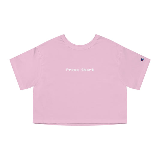 Press Start (8-bit) - Champion Women's Heritage Cropped T-Shirt