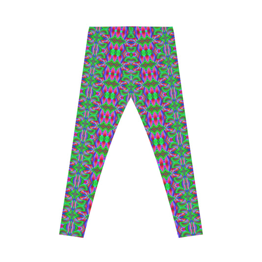 Psychedelic Fleur - AI Art - Women's Casual Yoga Leggings