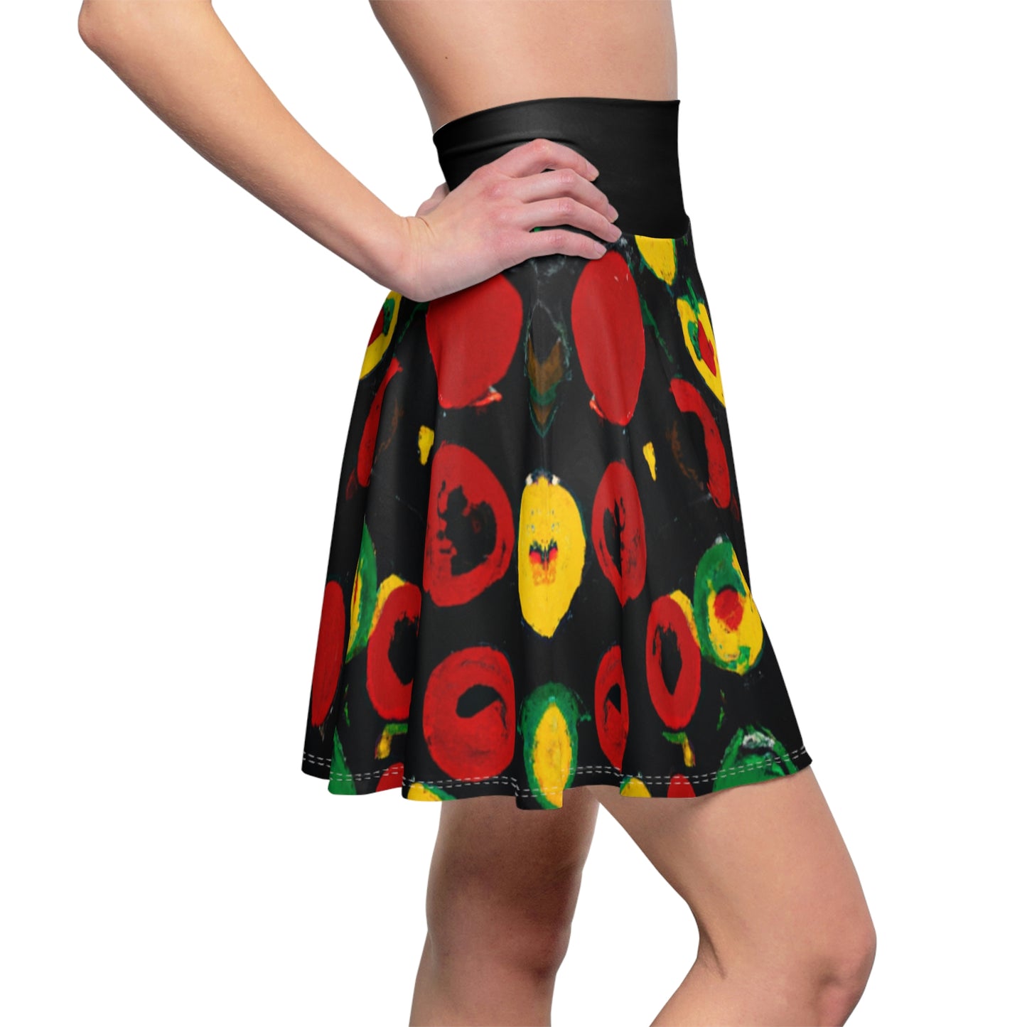 Polka Dot Acrylic Paint - AI Art - Women's Skater Skirt