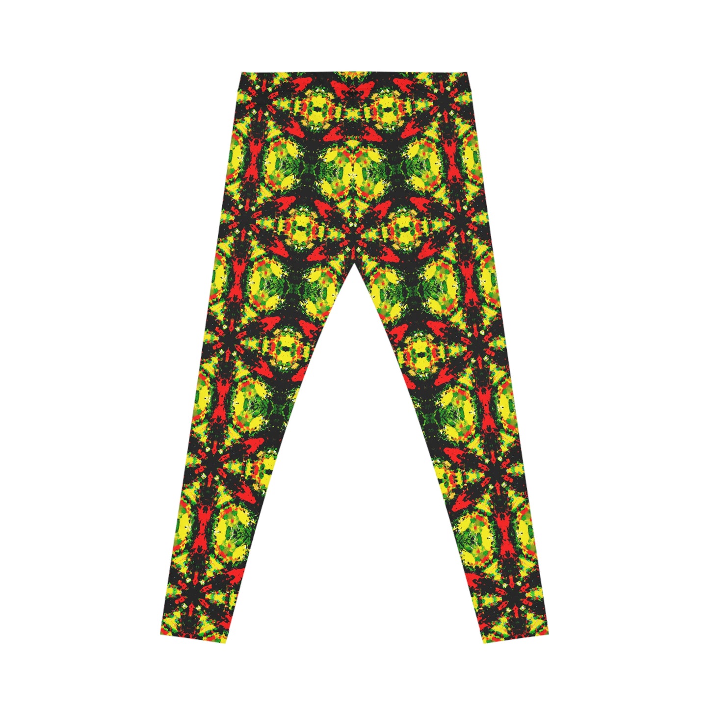 Rasta Star 2 - AI Art - Women's Casual Yoga Leggings