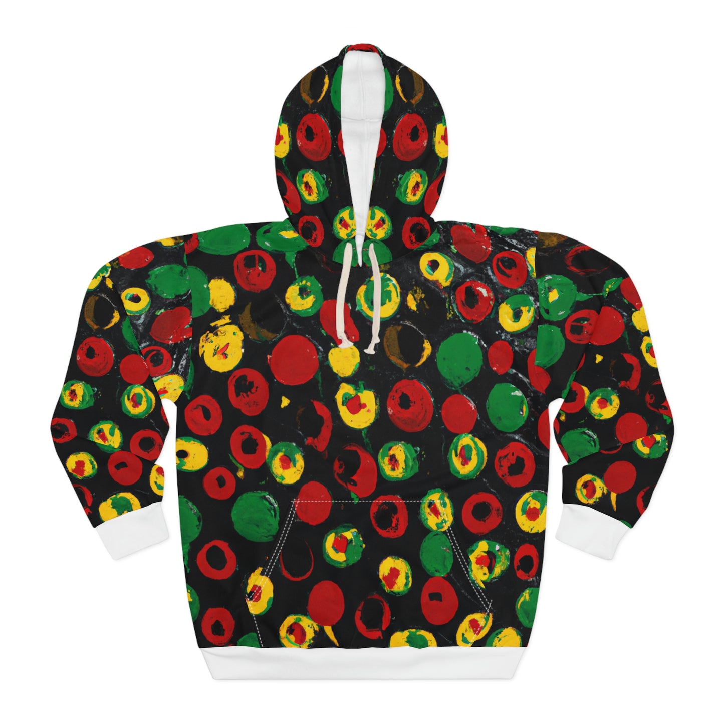 Polka Dots Acrylic Paint - AI Art - Pullover Hoodie