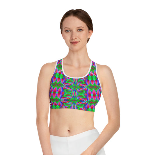 Psychedelic Fleur - AI Art - Sports Bra