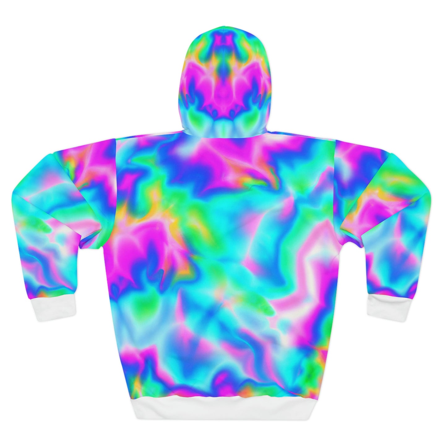 Hyperwave Tie-Dye 1 - AI Art -  Pullover Hoodie Sweatshirt