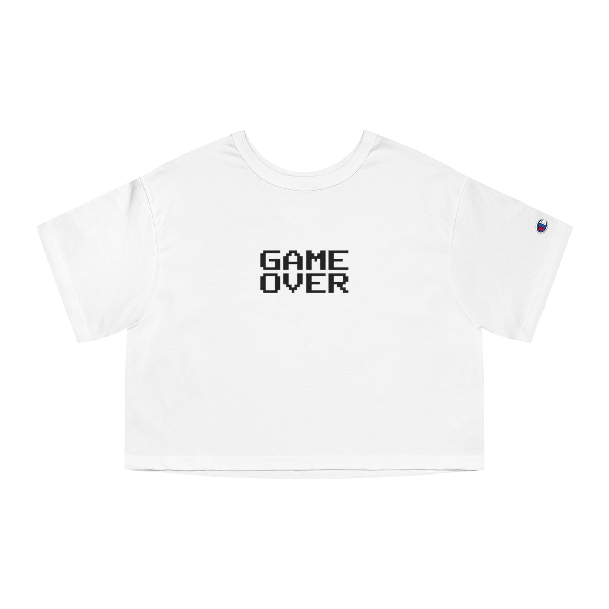 GAME OVER (8-bit) Style 3 (caps stacked) - Champion Women's Heritage Cropped T-Shirt