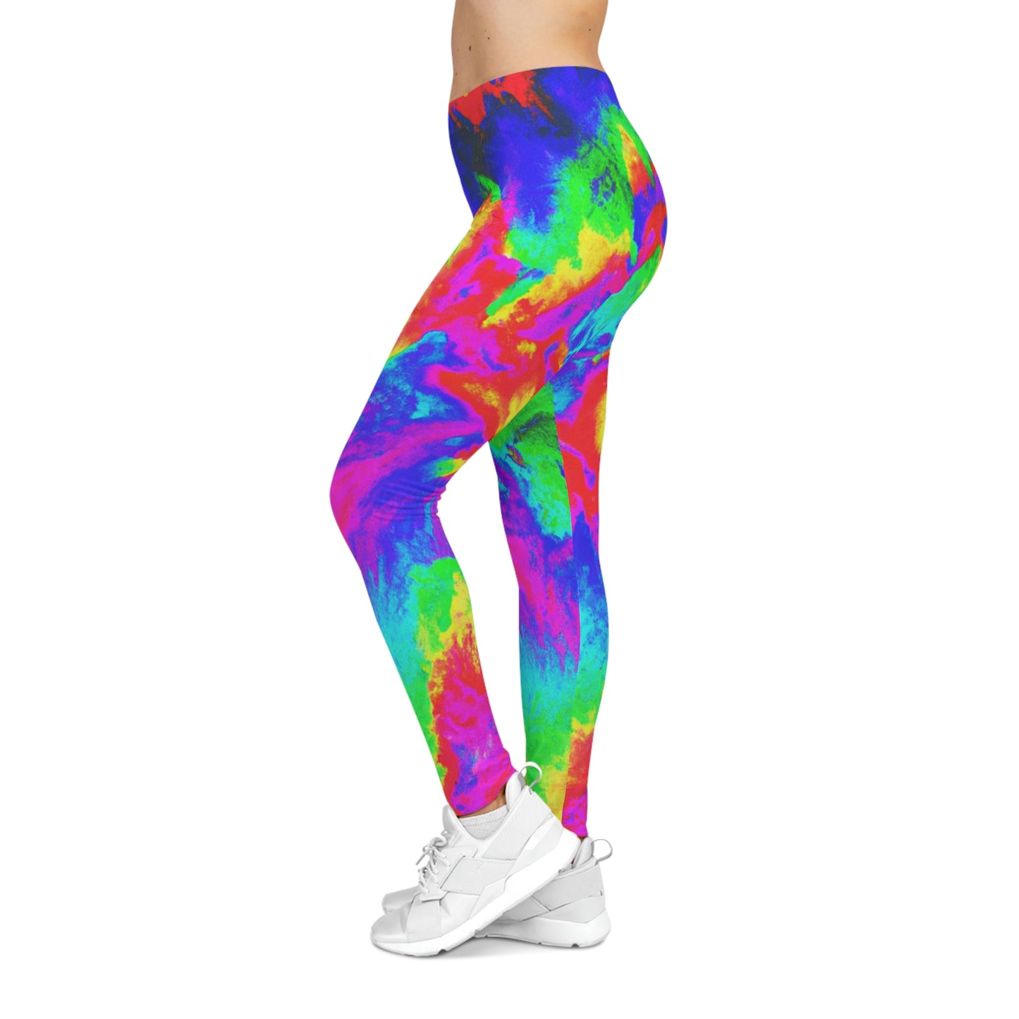 Tropical Storm Radar - AI Art - Women's Casual Yoga Leggings