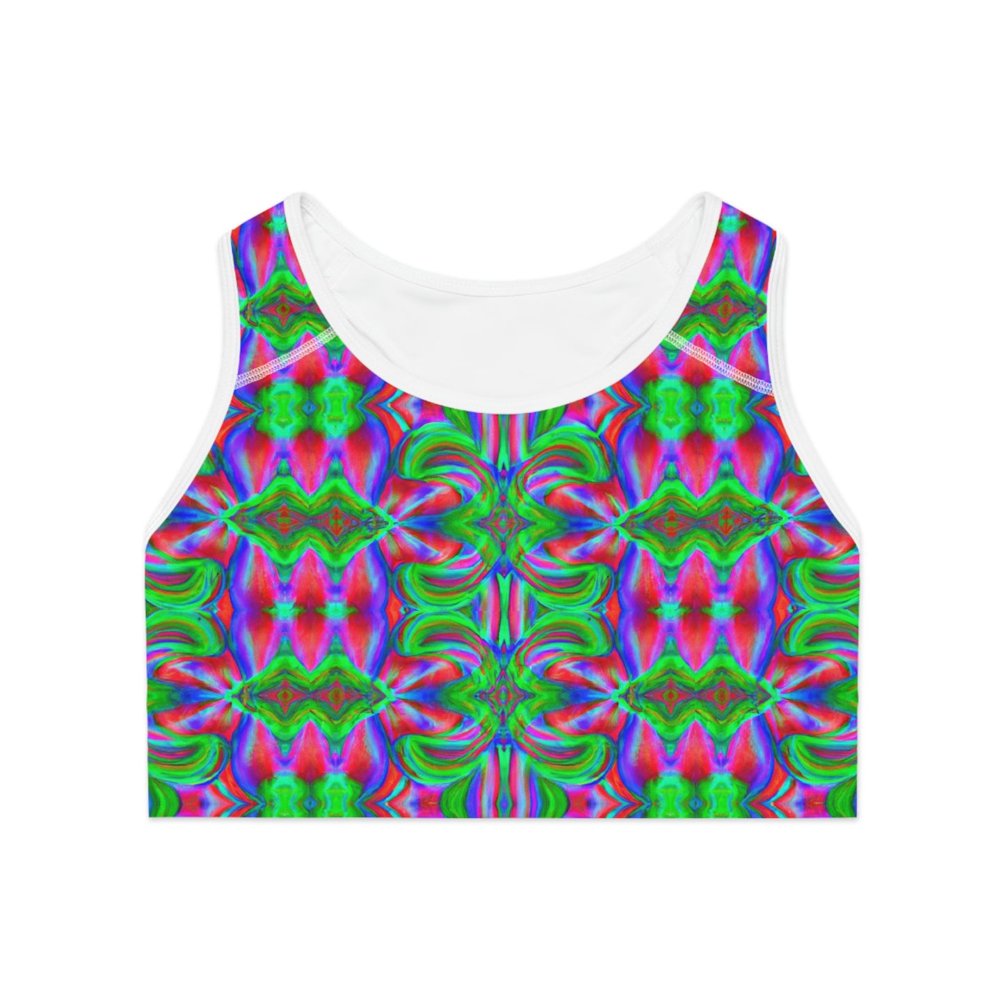 Psychedelic Fleur - AI Art - Sports Bra