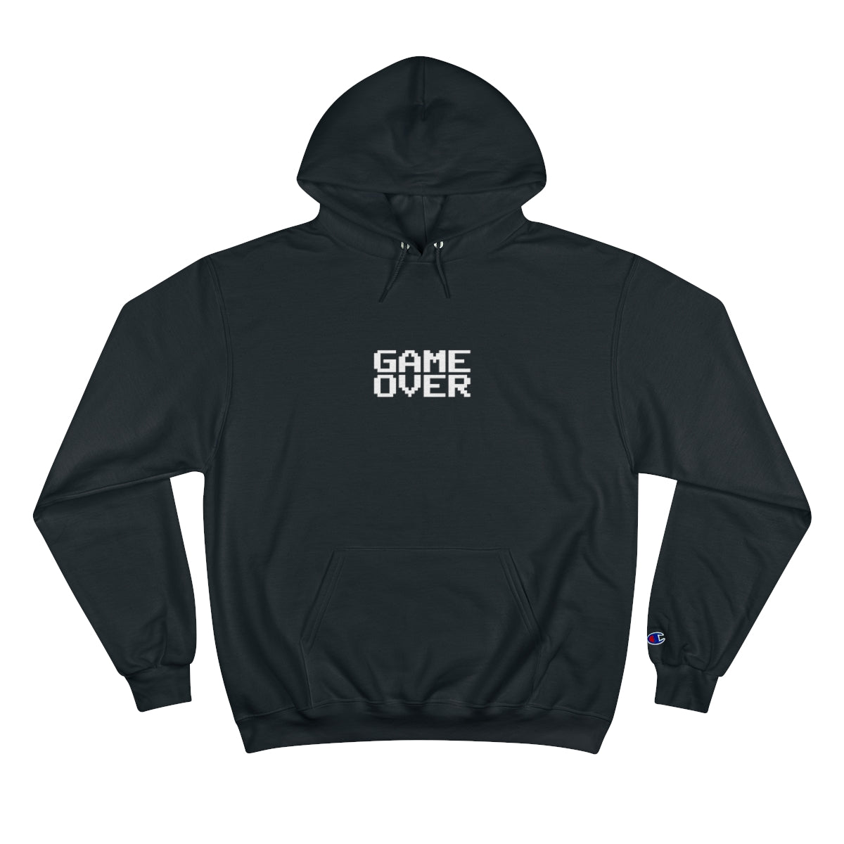 GAME OVER (8-bit) (stacked, caps) - Champion Hoodie