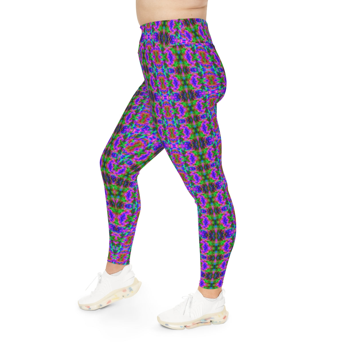 Psychedelic Vaporwave Yoga Pants - AI Art - Thick Leggings