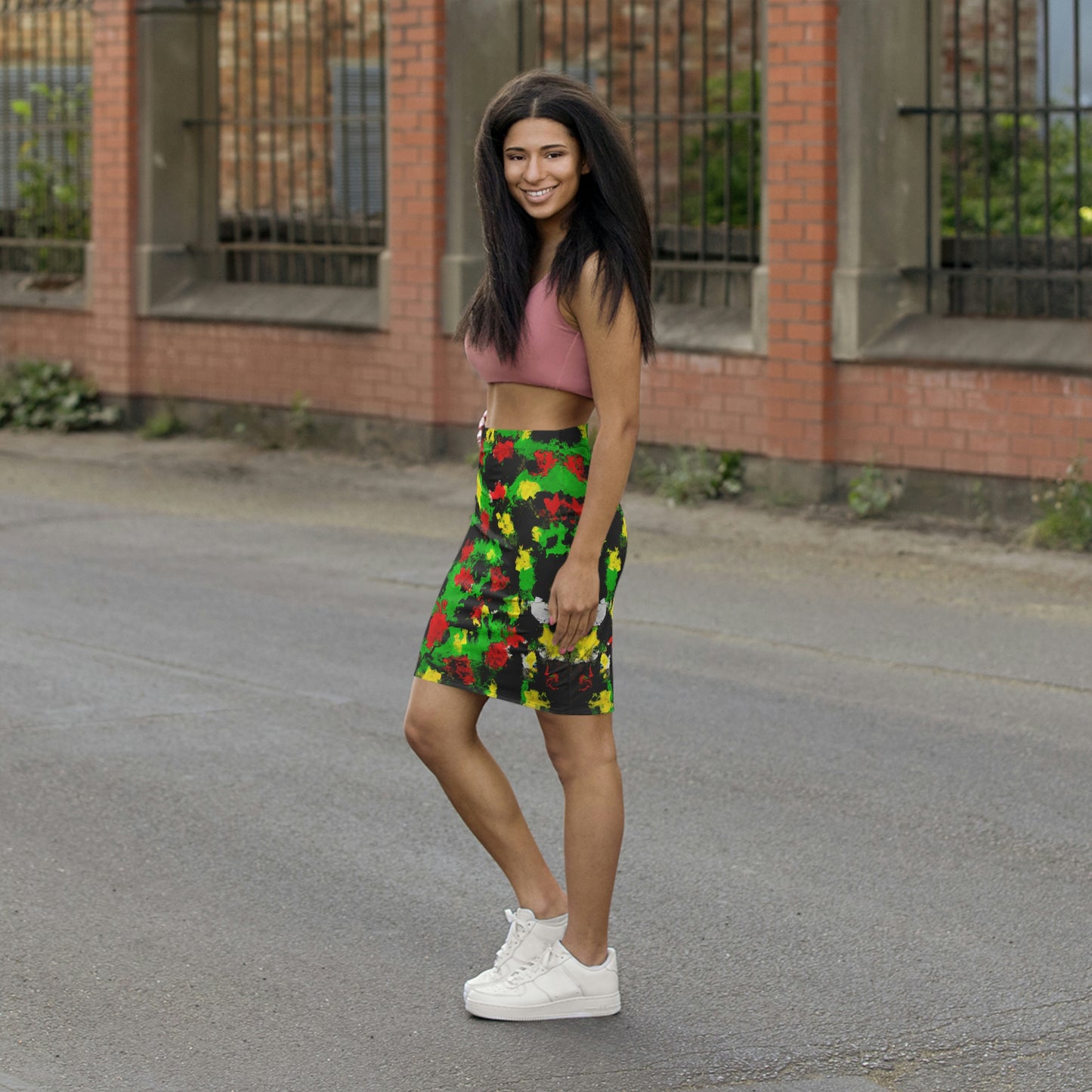 Rasta 1 - AI Art - Women's Mini Skirt