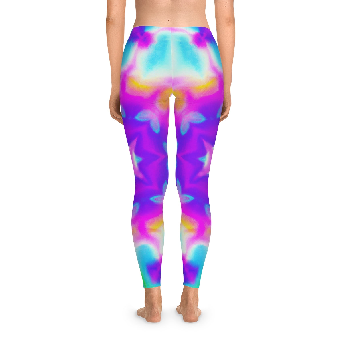 Vaporwave Pastel Yoga Pants - AI Art - Stretchy Leggings