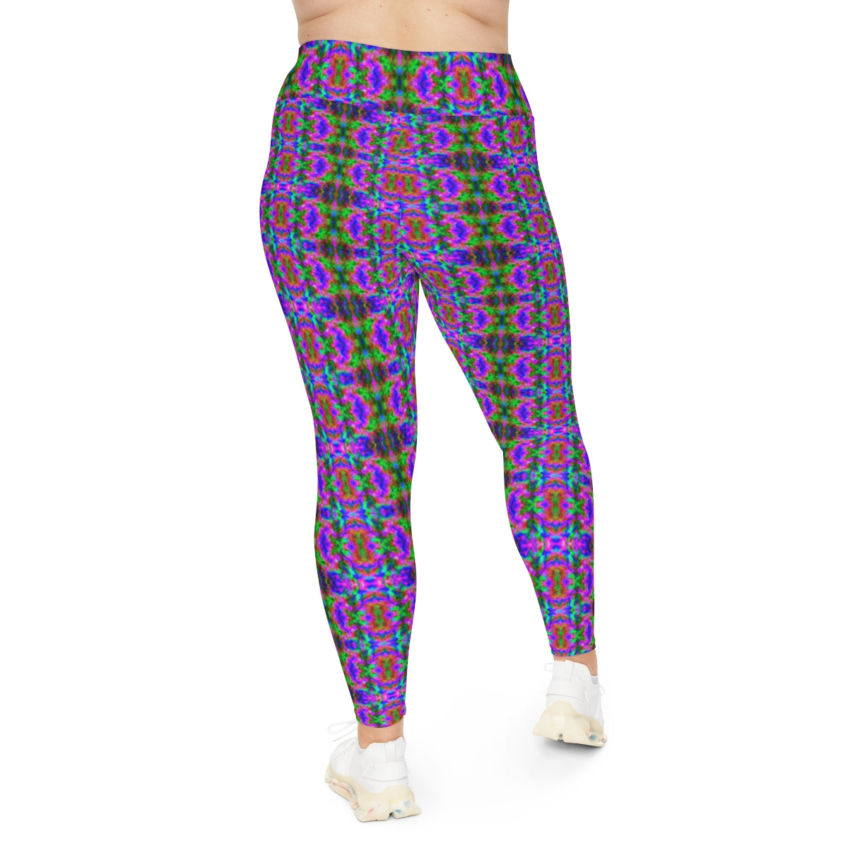 Psychedelic Vaporwave Yoga Pants - AI Art - Thick Leggings