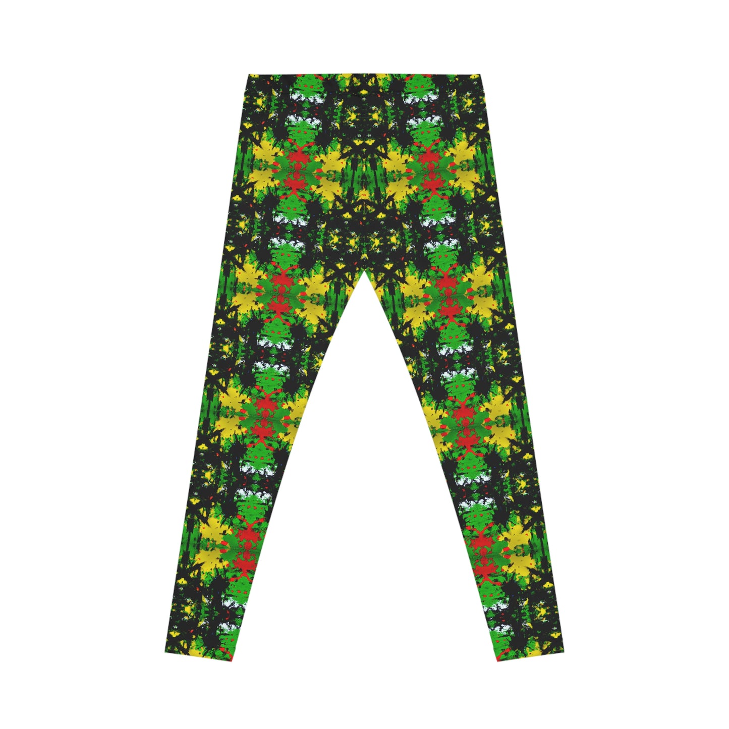 Rasta Star 1 - AI Art - Women's Casual Yoga Leggings