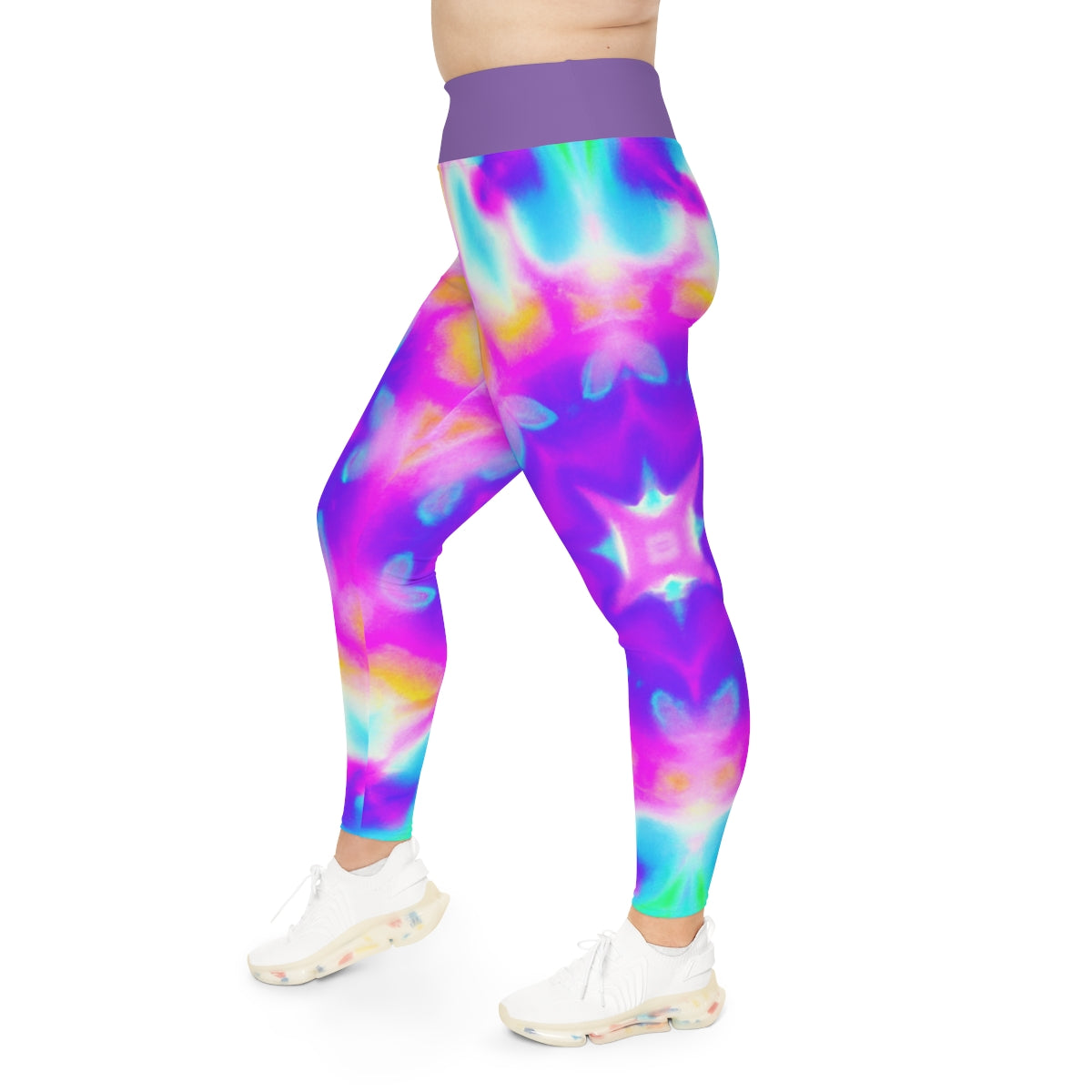 Vaporwave Pastel Yoga Pants - AI Art - Thick Leggings