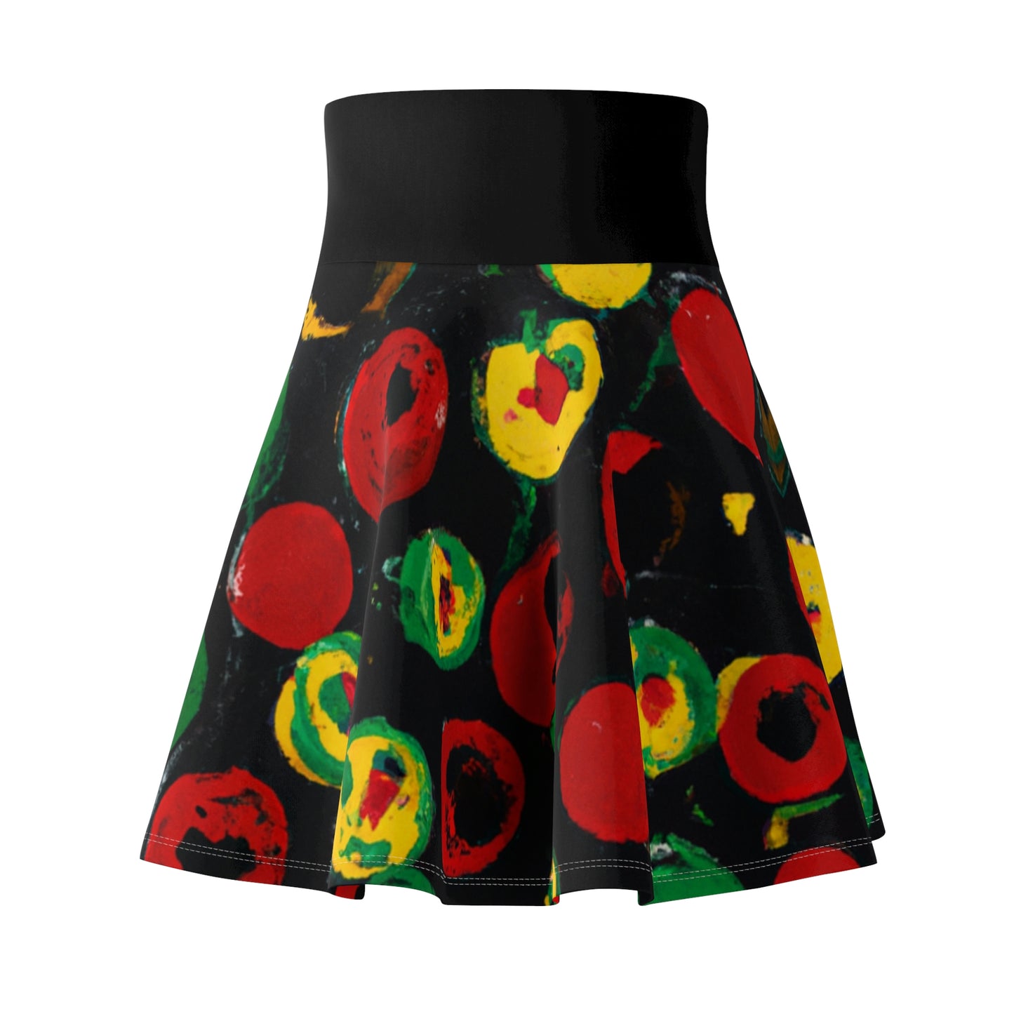 Polka Dot Acrylic Paint - AI Art - Women's Skater Skirt