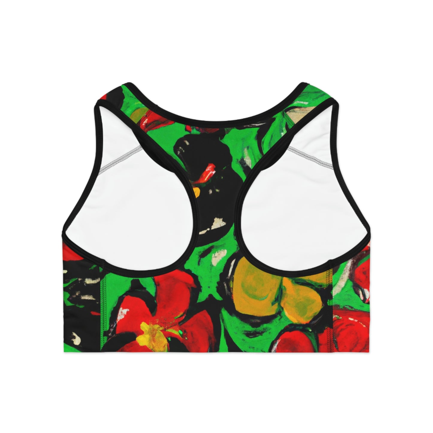 Floral Acrylic 1 - AI Art - Sports Bra