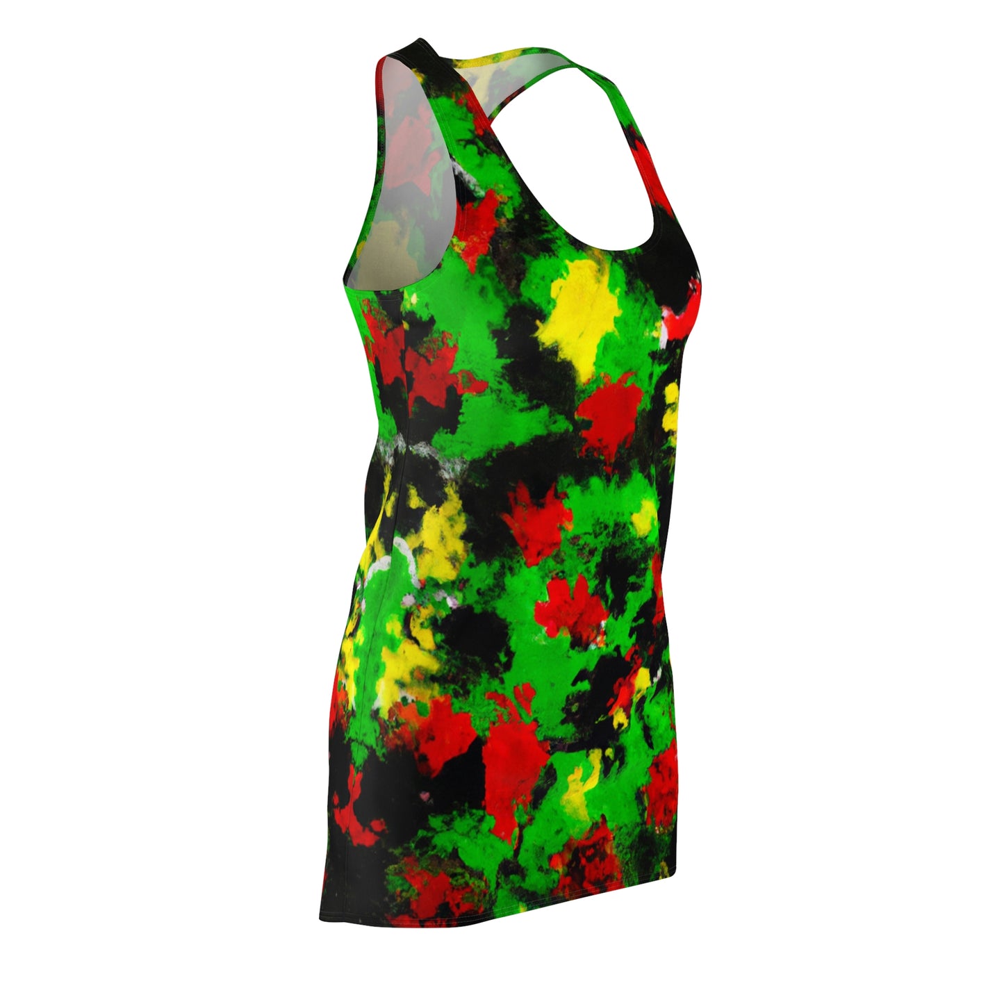 Rasta 1 - AI Art - Women's Cut & Sew Racerback Dress