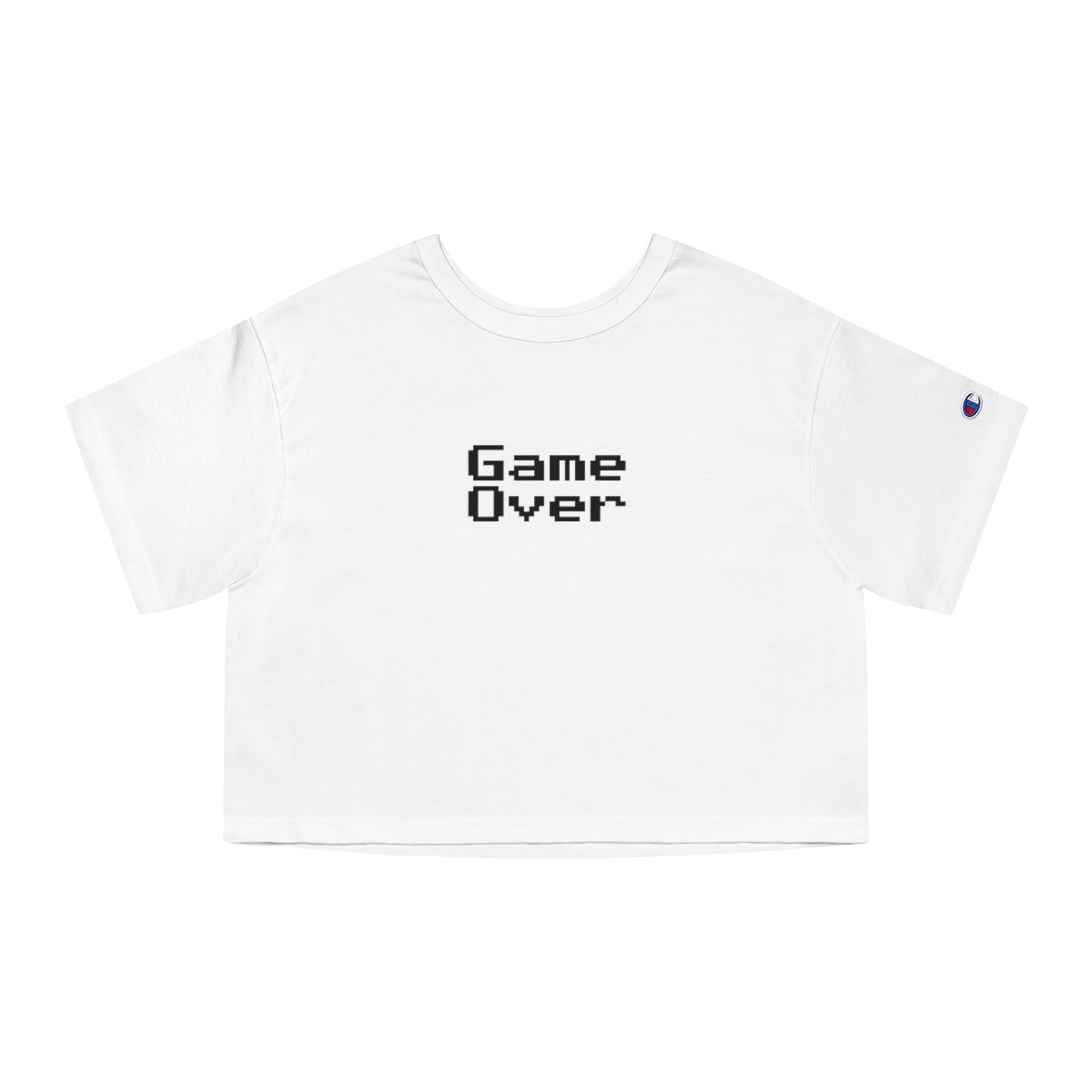 Game Over (8-bit) Style 1 (stacked) - Champion Women's Heritage Cropped T-Shirt