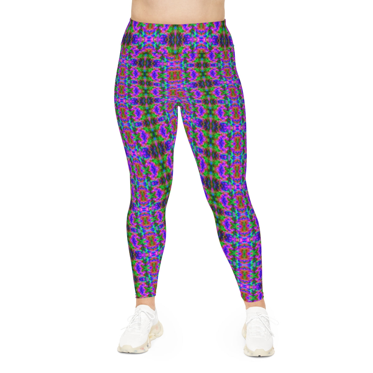 Psychedelic Vaporwave Yoga Pants - AI Art - Thick Leggings