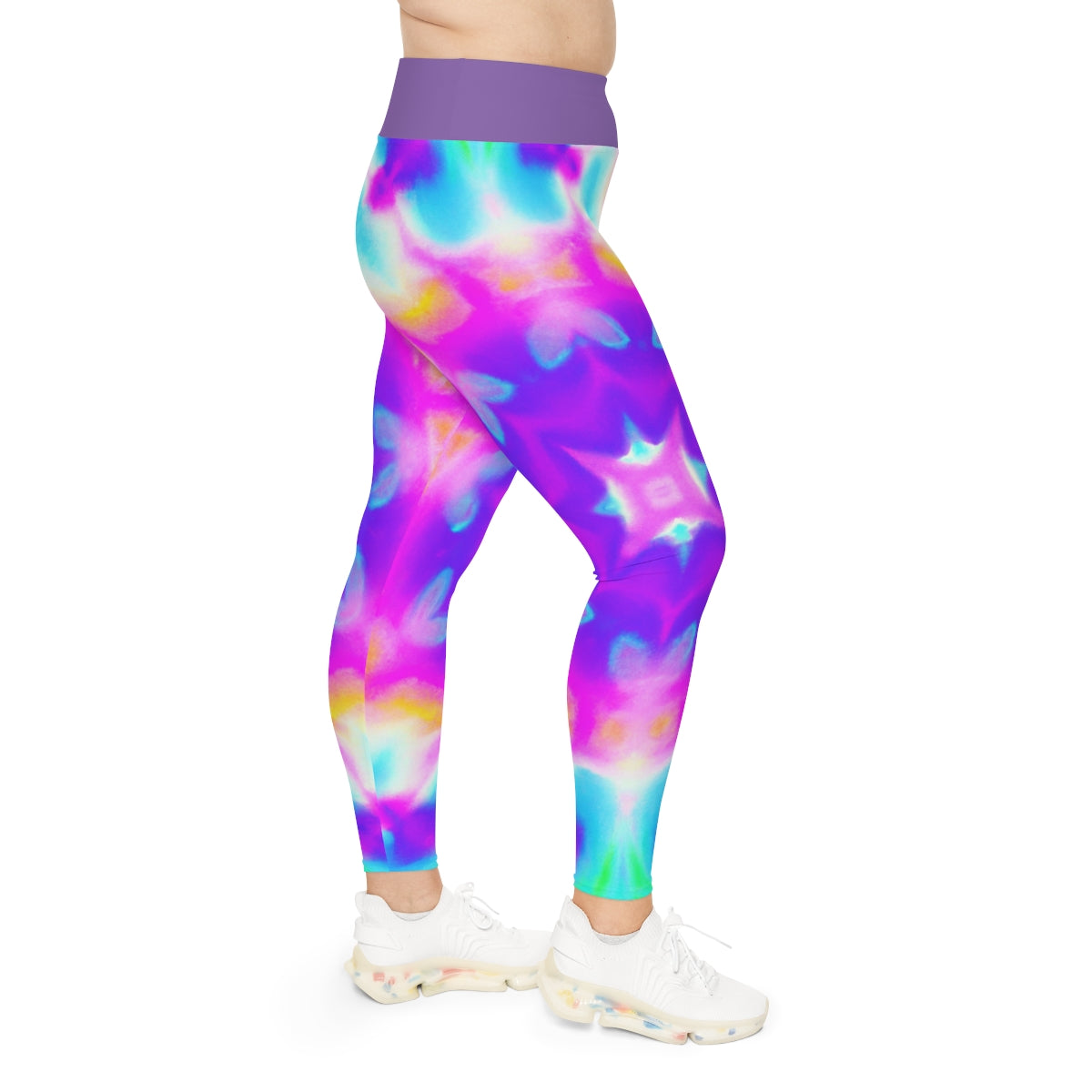 Vaporwave Pastel Yoga Pants - AI Art - Thick Leggings