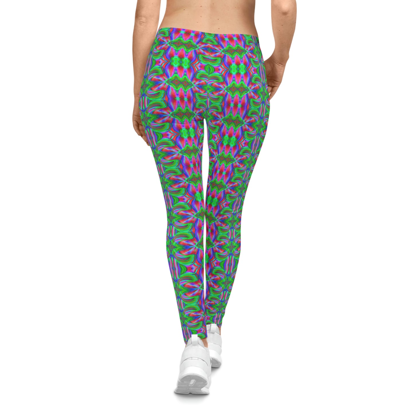 Psychedelic Fleur - AI Art - Women's Casual Yoga Leggings