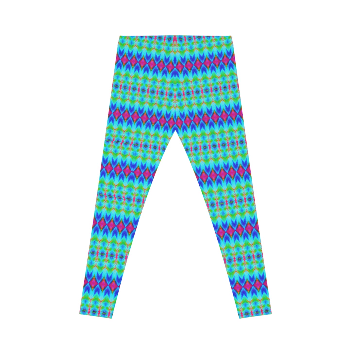 Argyle Tie-Dye - AI Art - Women's Casual Yoga Leggings