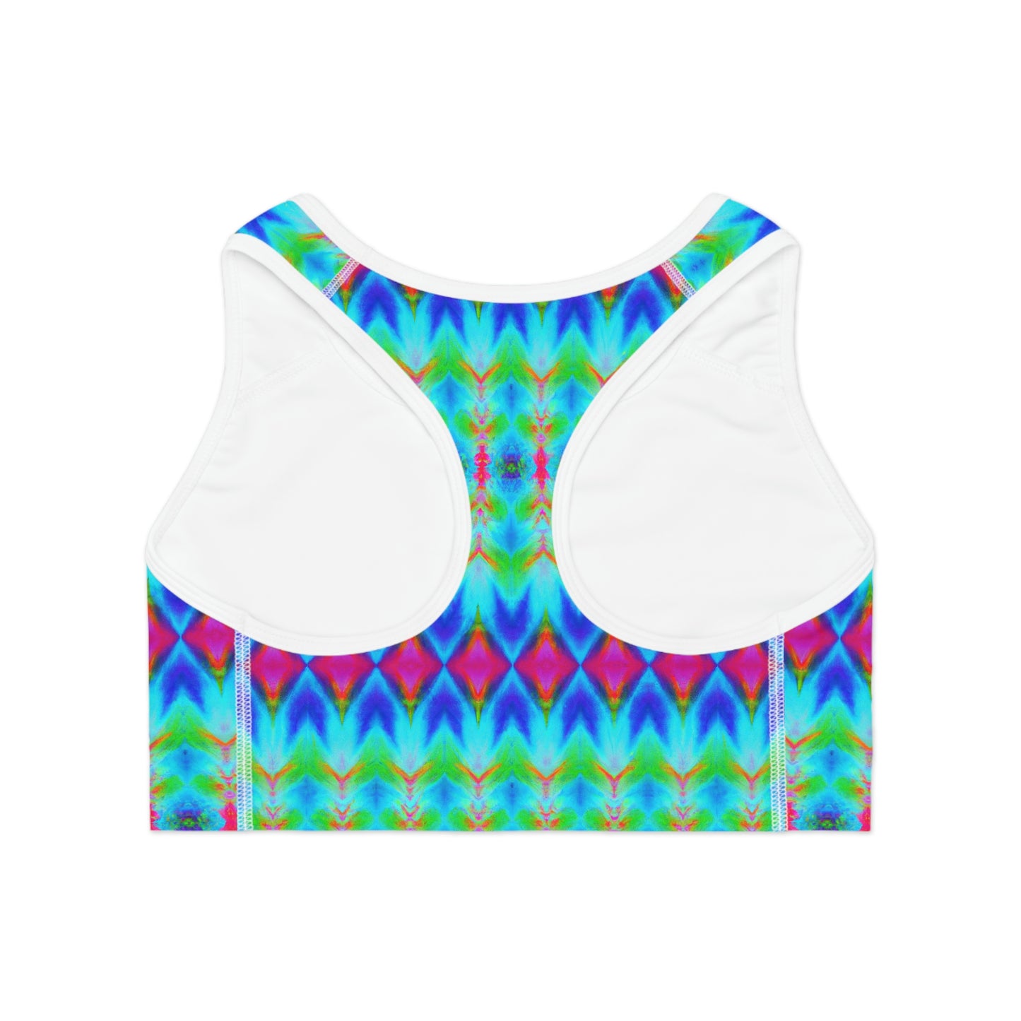 Argyle Tie-Dye - AI Art - Sports Bra