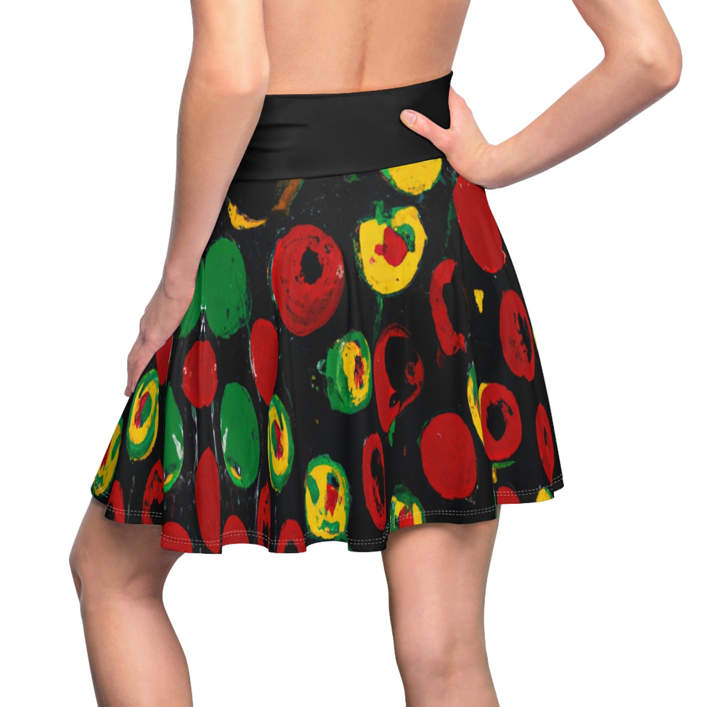 Polka Dot Acrylic Paint - AI Art - Women's Skater Skirt